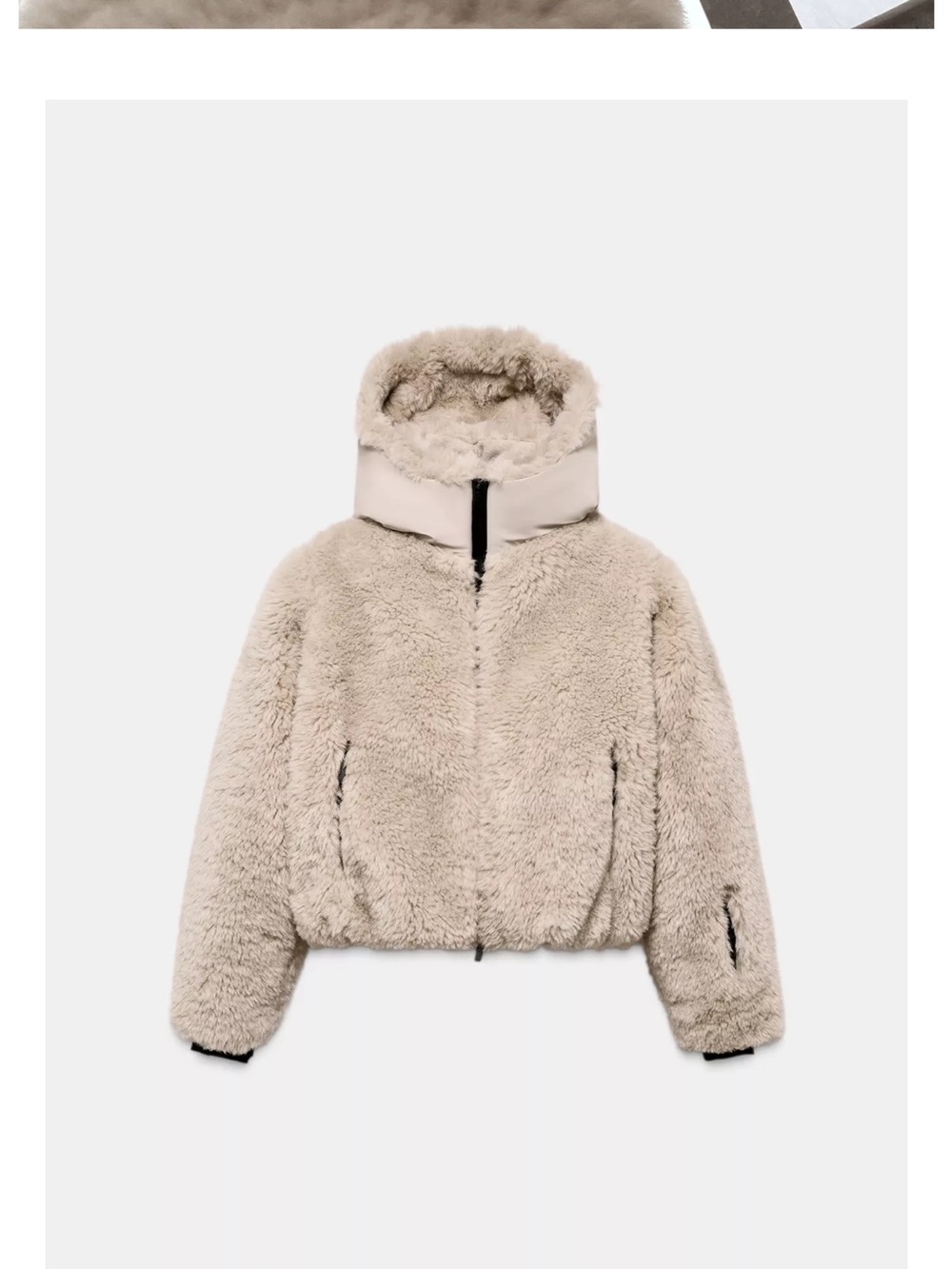 ZARA SHORT FAUX FUR HODDIE